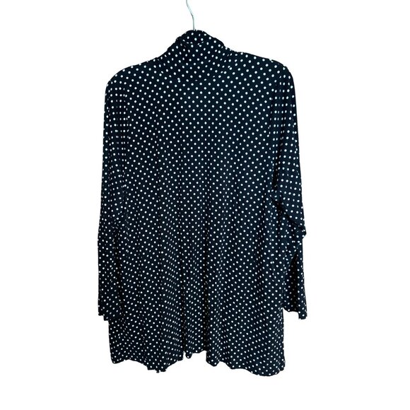 EUC Torrid Super Soft Black & White Polka Dot Straight Front Cardigan Size 2x - Picture 5 of 7